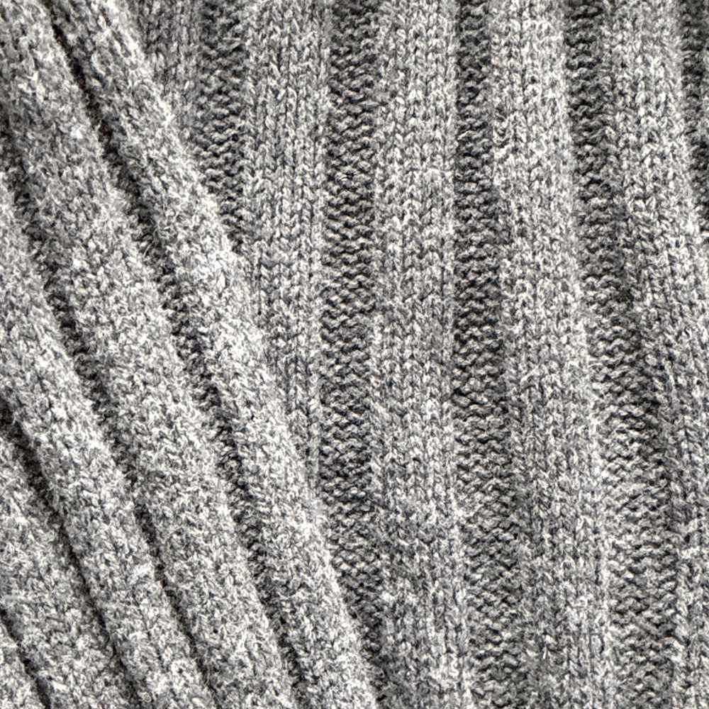 Free People Ribbed Slate Gray V-Neck Sweater - Picture 3 of 5